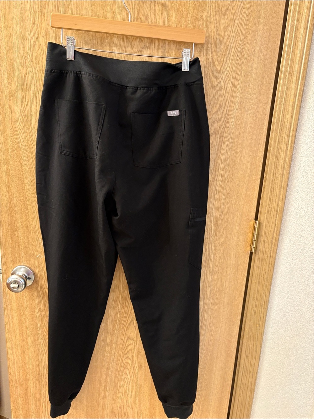 Figs Black Jogger Pants with Drawstring - Picture 2 of 3